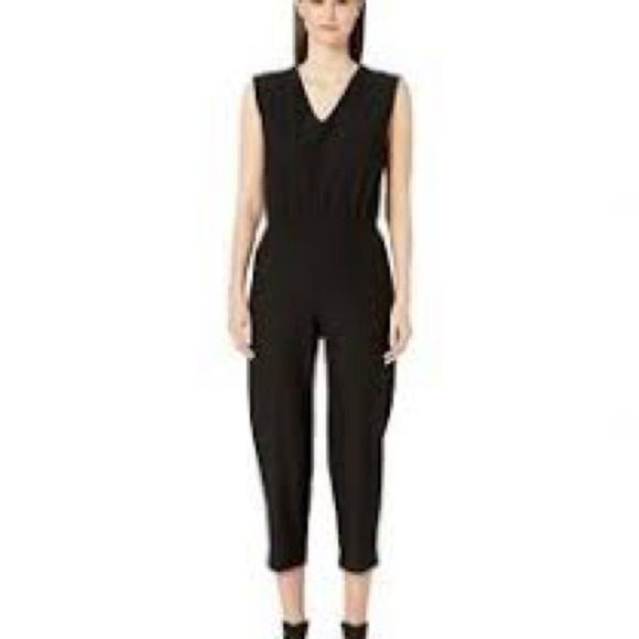 Eileen Fisher Lightweight Washable Stretch V-Neck Jumpsuit - Picture 3 of 6